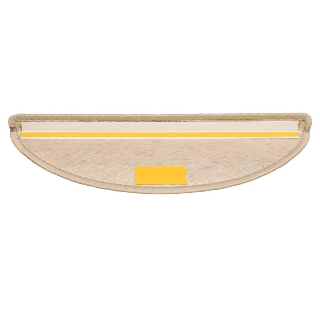 vidaXL Alfombrilla Autoadhesiva de Escalera 15 uds, Alfombrilla con Aspecto de Sisal, Protector Antideslizante de Peldaño, Tela Arena 56x17x3 cm