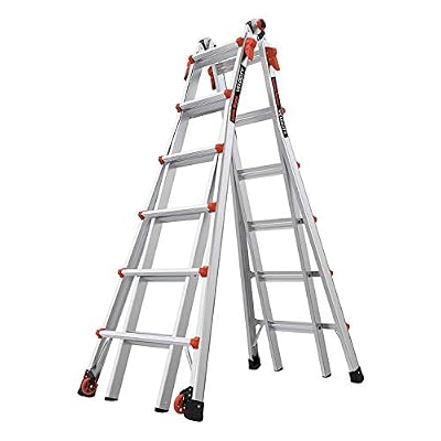 Little Giant Ladders, Velocity with Wheels, M26, 13-23 foot, Multi-Position Ladder, Aluminum, Type 1A, 300 lbs weight rating, (15426-001)