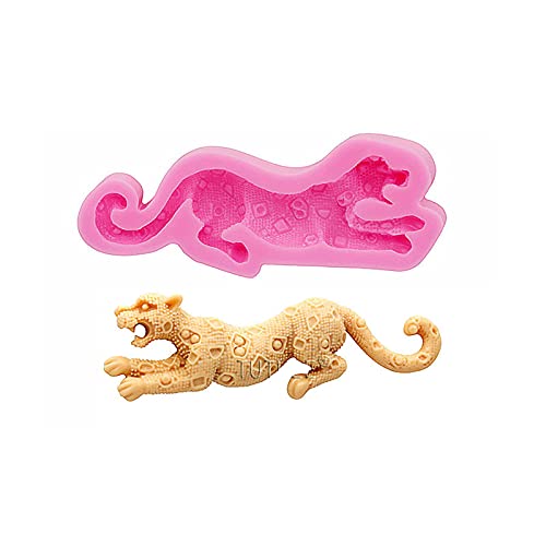 Running Leopard Panther Animal Ornaments Silicone Mold for DIY Resin Trinket Mold Pendant Candy Desserts Polymer Crystal Decoration Epoxy Wax Crafting Craft Plaster Luggage Bag Tag