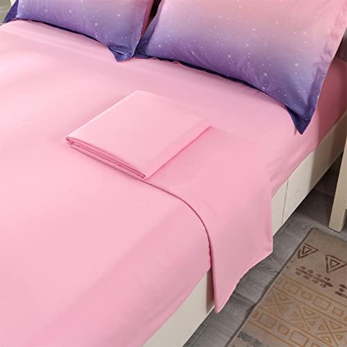 Wowelife Galaxy Bedding Queen, Queen Size Comforter Sets for Teen Girls Pink Purple, Boys and Adults, Premium 5-Piece Space Glitter Comforter Set, Comfortable and Soft 4 41CJCn7fZXL. AC