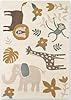 Hanse Home Adventures - Alfombra Infantil con diseño de Safari, Zoo, diseño de Animales, Alfombra de Juego, Alfombra para Gatear, para habitación de los niños, habitación Juvenil, salón, Color Crema, #1