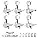Semi Closed Electric Guitar Locking Tuner Machine Tuning Pegs Heads 6 Right 18:1 Ratio Chrome