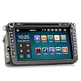 【Kompatibel mit VW/SEAT/SKODA】Dieses GPS Autoradio kann mit VW Amarok, Beetle, Bora (Jetta), Caddy, EOS, Golf 5, Golf 6, Golf Plus, Jetta V, Jetta Vl, Passat B6, Passat B7, Passat CC, Polo 6R, Scirocco, Magotan, Sharan, Touran, Tiguan, T5 Multivan, T5 Transporter, T5 Caravelle, Vento kompatibel; SEAT Alhambra, Altea, Altea XL, Leon Mk2, Toledo; SKODA Fabia, Fabia Combi, Roomster, Octavia, Yeti, Superb. Größe der Frontplatte: 220 mm (obere Breite) * 130 mm (Höhe) * 210 mm (untere Breite).
