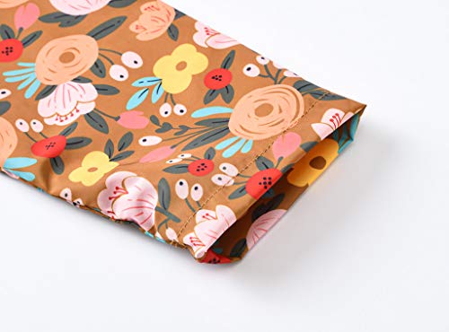 Toddler Boys Girls Flower Rain Jackets Kids Waterproof Hoodie Raincoats Trendy Windbreaker Casual Fall Winter Coat4