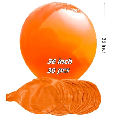 Image of 30 Pcs Orange Balloons 36 Inch Orange Latex Large Balloons - Various Party Decorations