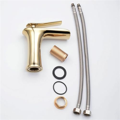 Robinet de lavabo cascade mitigeur sur plage bronze