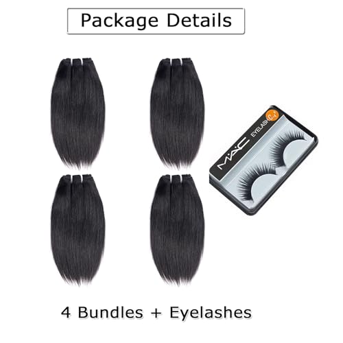 Liang Dian 10 Inch Short Human Hair Bundles Natural Color 4 Bundles 12A Brazi...