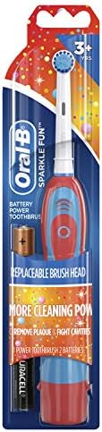 Oral-B Pro-Health Sparkle Fun Battery Power Kids Electric Toothbrush with Replaceable Sensitive Brush Head, for Kids 3+