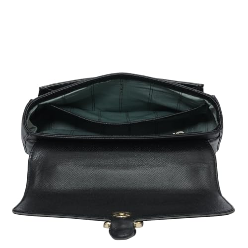 Image of Da Milano Women's Leather Shoulder Bag - Black