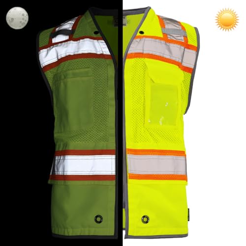 Image of DOME75 OMNI Series OV6123 Class 2 HiVis Contrast Heavy Duty Surveyors Vest with ProPocket