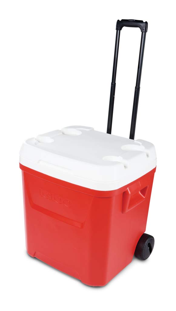 Igloo Laguna 60 Roller Nevera, Outdoor, Rojo, 56 litros, Nevera Playa Grande 60 Nevera Portátil Nevera Titan con Ruedas Acampada Camping Outdoor Aire Libre Carro Playa Ruedas Grandes