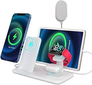 Wireless Charger,4 in 1 Wireless Charging Station for Apple iPhone Watch Airpods 15W for Apple iPhone 14 iPhone 13 Pro Max 13 Pro 13 12 11 X Apple iwatch 7 6 SE 5 4 3 2 Airpods 1 2 3 Pro