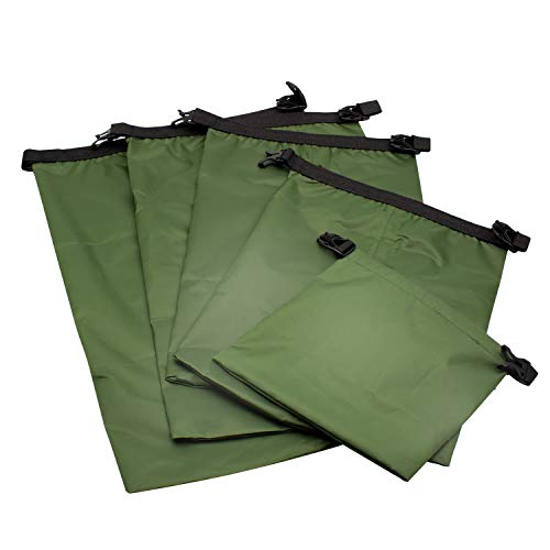 TRENDBOX Set of 5 Sizes Roll Top Waterproof Dry Bag Kit Storage Compression Bag Sack Poch Packing...