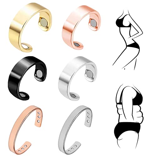 6 Stück Lymph Drainage Ring Lymphdrainage Magnettherapie Ring...