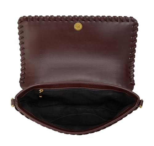 Bolso bandolera mujer de cuero PU color amarillo claro miniatura 4
