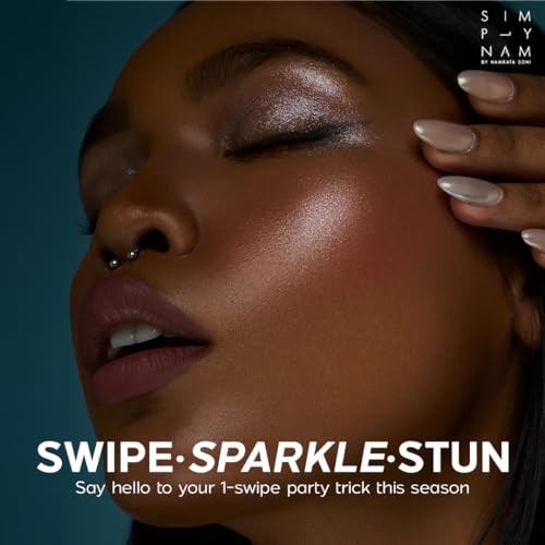 Image of SIMPLYNAM Pixie Dust Multi-Use Glitter Glow | Liquid-to-Powder Formula | Buildable Shimmer | Lightweight & Hydrating | Vegan & Cruelty-Free | Multi-Use for Face & Body | Starlight