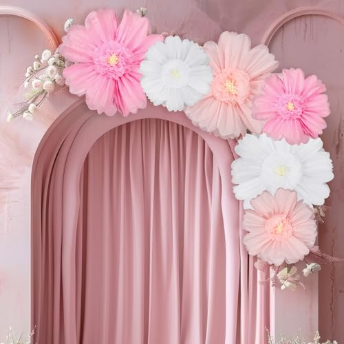 Fleurs géantes papier de soie 80 cm : décoration pour fête et mariage