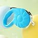 lamphle Rust-Resistant Swivel Hook Leash Macaroon Multi-Function Retractable Pet Durable Noise-Free Control Button 16ft Extendable Dog Strong Internal Coil Blue 5m