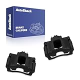 AutoShack Front Black Brake Calipers for Jeep, Dodge & Chrysler, Wrangler 2007-2017 Grand Caravan 2008-2016 Town & Country 2008-2016, FWD 4WD RWD V6 3.3L 3.6L 3.8L 4.0L, Left and Right, Pair