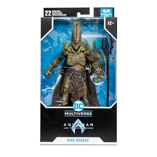 McFarlane Toys DC Multiverse King Kordax 7-Inch Action Figure - Incredibly Detailed Brute Conqueror with Ultra Articulation, Trident, and Collectible Art Card