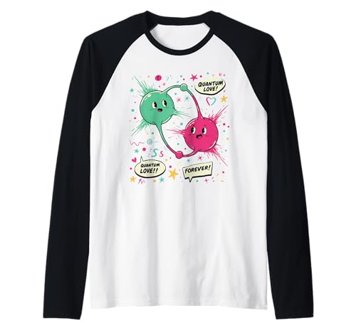 Quantum Entanglement Fotone Fisica Scienza Nerd Art Maglia con Maniche Raglan