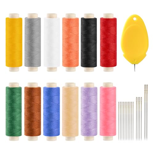 AOFITOA 12 Color Sewing Thread Kit, All Purpose Thread Polyester,