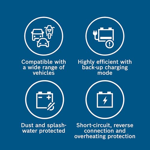 Image of Bosch C7 Intelligent and Automatic Battery Charger (12V-24V /7A) with AU Style Plug for Lead-Acid, Wet, Gel, EFB and AGM Batteries Used in Various Vehicles