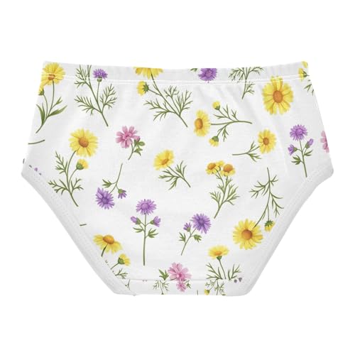 Colorful Wildflowers Toddler Cotton Underwear, Panties for Girls, 2T–8 Years2
