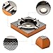 OILP Cigar Ashtray Metal Outdoor Cigar Cigarette Ashtray for Outside Patio/Home Decor Modern Table Cigar Ashtrays,Cigar Ash tray Accessories Gifts for Men-(Square,Alloy)