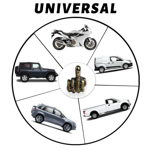 Fezen Metal License Plate Bolts,Universal License Plate Fasteners Screws Caps For Car Tag Frame Motorcycle Chopper Bike, Windshield Trim Bolts Screws Kit (Hand, Gold1, 2) #TOP3