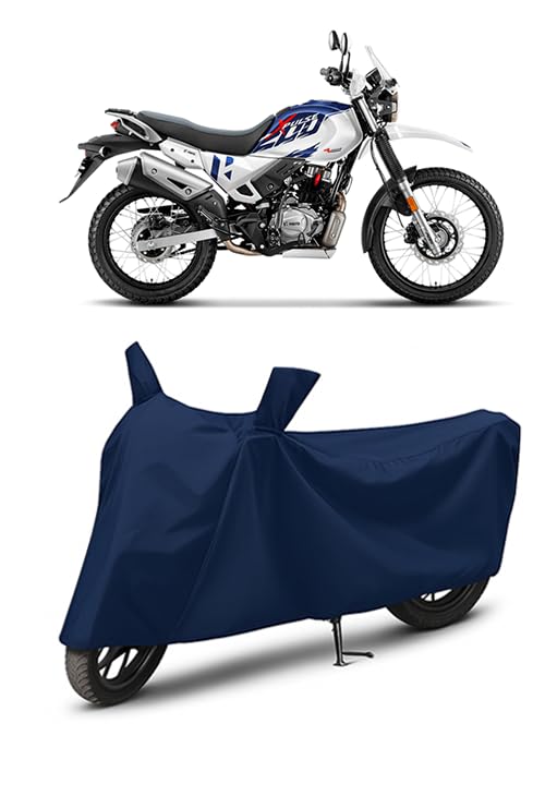 Image of Waterproof Bike Cover for Hero Xpulse 200 | All Weather Protection from Rain, Dust, UV Rays & Scratches with Mirror Pockets & Buckle Belt | Xpulse 200 Bike Cover