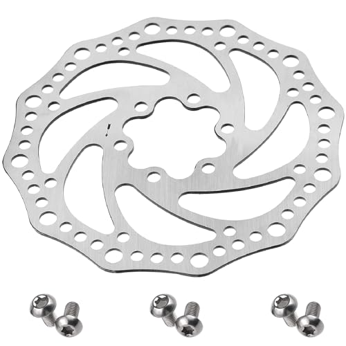 VANSIHO 140MM/160MM/180MM/203MM Bike disc brake rotor with 6 bolts 1PCS Wrench, suitable for moutain bikes/road bikes/MTB/BMX (203mm)