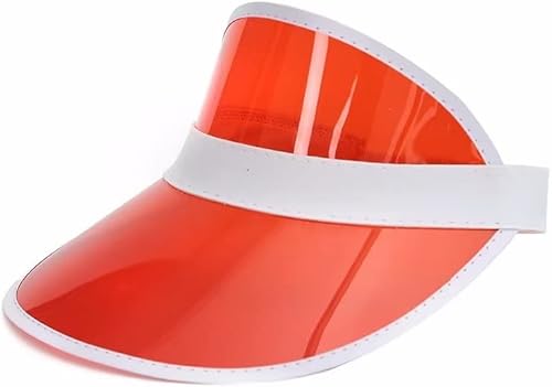 Miniatura 7 de Paquete de 10 sombreros de plástico transparente con visera UV para deportes al aire libre y fiestas, Multicolor-
