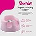Bumbo Baby Infant Soft Foam Comfortable Support Wide Floor Seat with 3 Point Adjustable Harness for Ages 3 to 12 Months, Cradle Pink