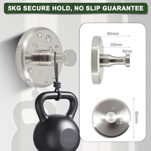 lafo Roha Saugnapf Haken, Handtuchhalter Saugnapf Extra Stark, Saugnapfhaken, Schwarze Saughaken Extra Stark, Vakuum Saugnapf (Moderne Einfachheit, stück, 2)