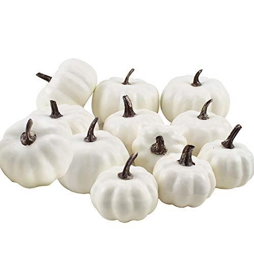 Rustic Harvest White Artificial Pumpkins