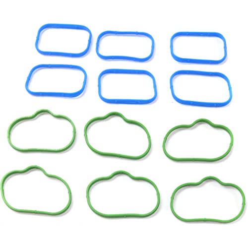 Upper and Lower Intake Plenum Gasket for Jeep Wrangler 2012-2020 | 6 Cylinder | 3.2L/3.6L Engine | Replacement for 5184331AC | 5184562AC