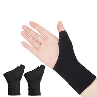 2 guanti a compressione per artrite, fascia elastica per pollice, bendaggio stabilizzante per il polso, polsino e articolazioni