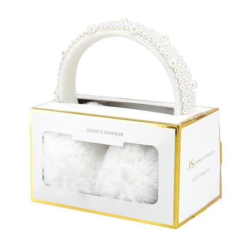 Jessica Simpson's Women's Earmuffs with Pearl Band, Ivory, One Size by Jessica Simpson - Used condition - CA$14.49