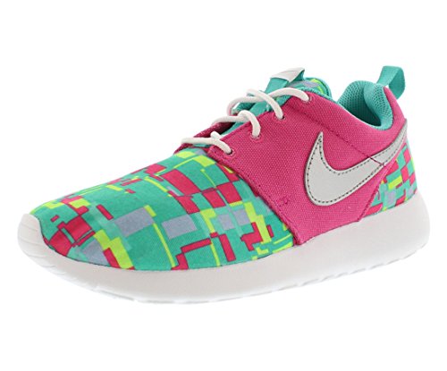 Nike Girls Rosherun Print Sneaker Multi-Color - Footwear/Running 5.5Y