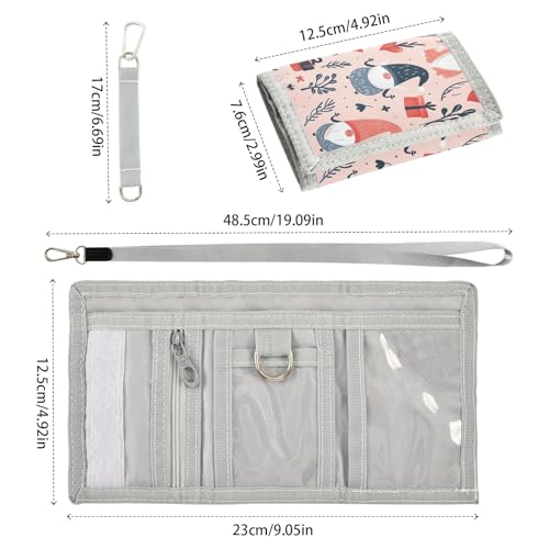 ALAZA Kids Wallets for Boys Girls Toddler Trifold Wallet Children Small Gnomes and Gifts with Zipper Coin Pocket3