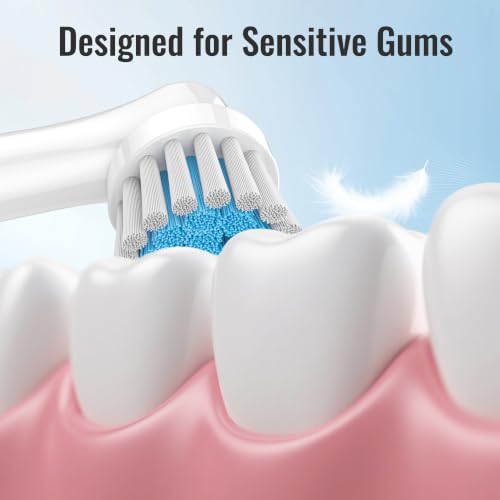 Soft Replacement Heads for Sensitive Gums, Compatible with Oral-B
