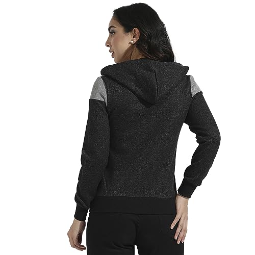 Image of Campus Sutra Women Cotton Regular Fit Hooded Sweatshirt