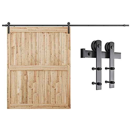 Image of SMARTSTANDARD 11ft Sliding Barn Door Hardware kit, Fit 60-66 inch W Doorpanel