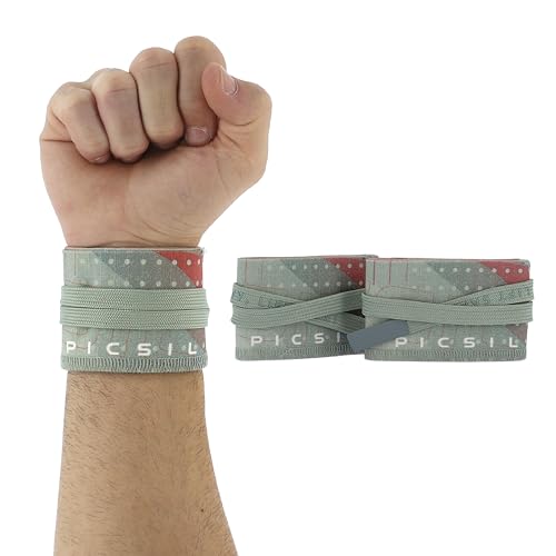 PICSIL Muñequeras de Tela, Algodón con Ajuste Personalizado - Verdance 5cm