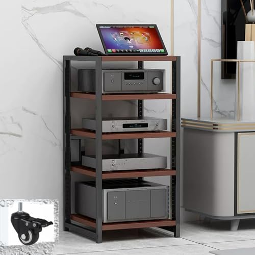 With Wheel Audio Rack Video Game Console Shelf 3/4/5/6-tier 
