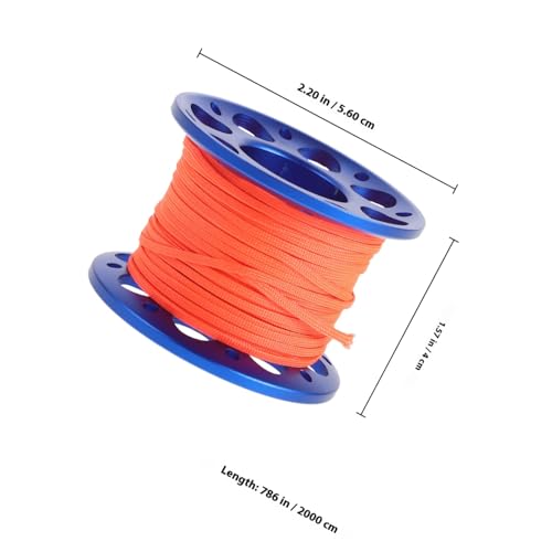 Carrete de buceo con cuerda resistente a la corrosión accesorio spool de aluminio compacto 2