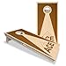 CornholeAce ACE PRO Brown Stained Wood Inverse Triangle Professional Cornhole Boards - No Bounce! 3/4