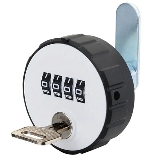 4 デジタルラウンド引き出しパスワード南京錠 鍵付き 20 26mm 盗難セキュリティコンビネーションキャビネットカムロック ホームオフィス用ハードウェア 1個(26mm)