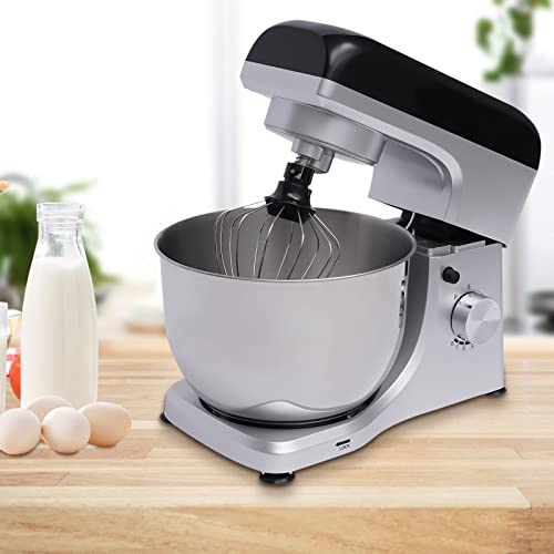 48-QT-Commercial-Electric-Stainless-Steel-Tilt-Head-Stand-Food-Mixer-Heavy-Duty-8-Speed-1000W-Motor-Bread-Dough-Mixer-with-Dough-HookSplash-Proof-Cover-for-CakeBreadPizza-Making